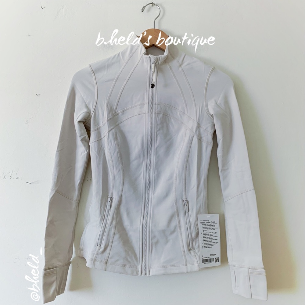 lululemon Define Jacket *Luon in White Opal Size 4 Brand New NWT